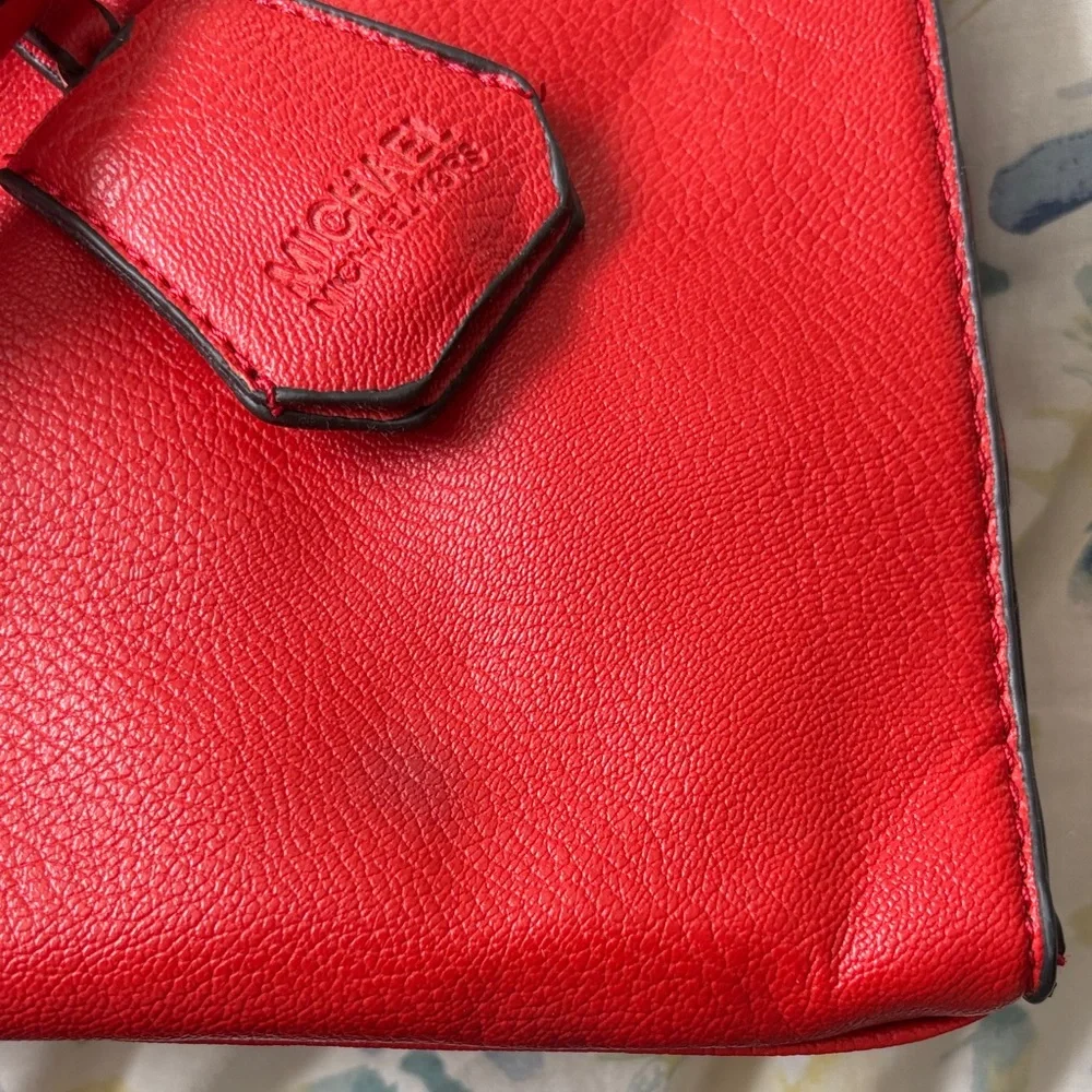 Michael Kors Red Satchel with Gold Accents - Hamilton bag